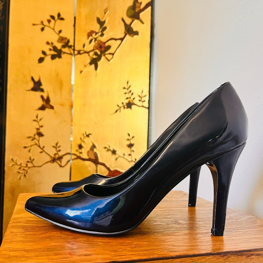 Blue Midnight Pointy Toe Pumps, Nine West, Size 8